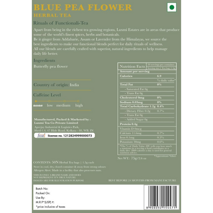 Luxmi Estates Blue Pea Flower Herbal Infusion - Dista