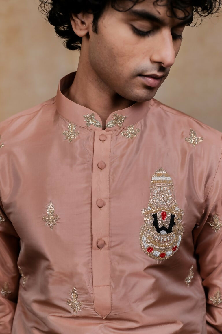 Semi Pattu Copper Balaji Ratna Pattu Set By Hilo Design