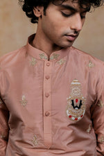 Thumbnail for Semi Pattu Copper Balaji Ratna Pattu Set By Hilo Design