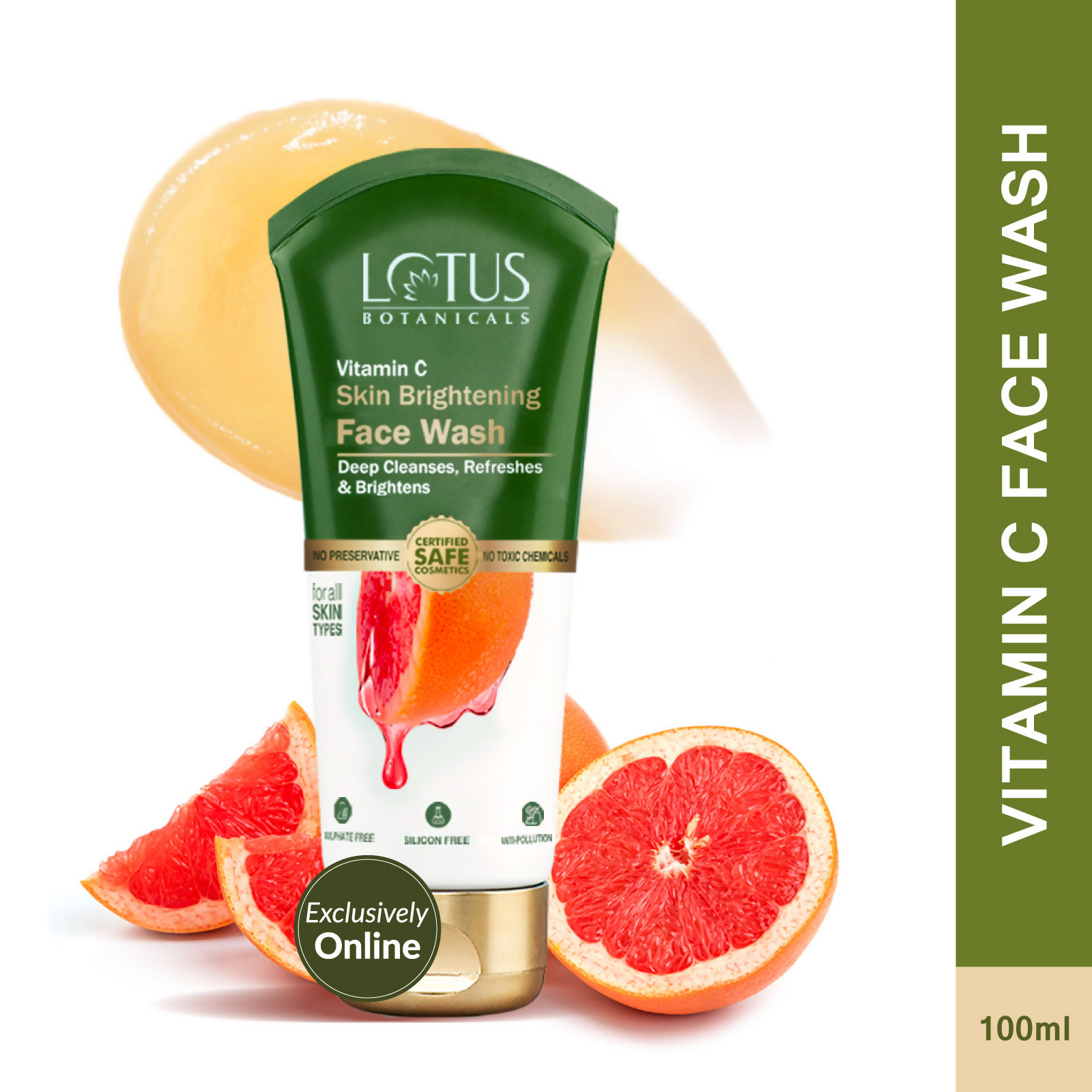 Lotus Botanicals Vitamin C Skin Brightening Face Wash - Distacart