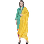 Thumbnail for A R SILK Lemon Color Golden border Cotton Dupattas and Chunnis