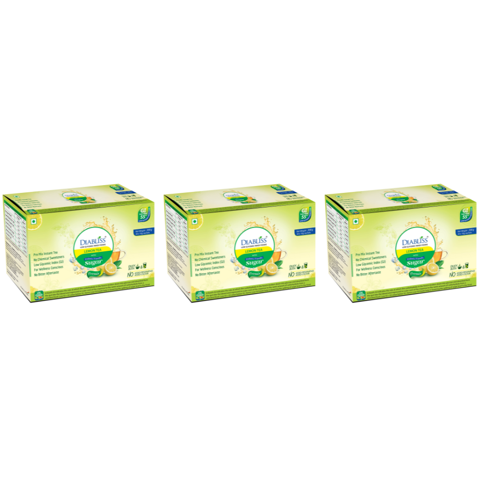 Diabliss Herbal Lemon Tea Sachets With Diabetic Friendly Sugar