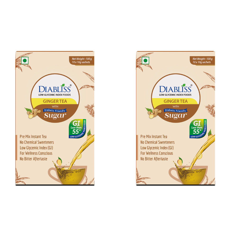 Diabliss Ginger Tea Sachets With Diabetic Friendly Sugar