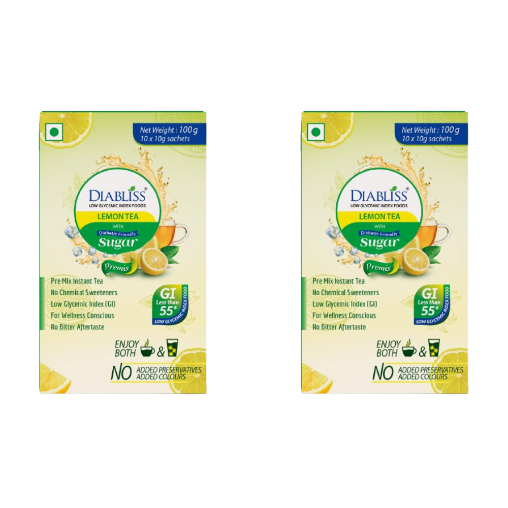 Diabliss Herbal Lemon Tea Sachets With Diabetic Friendly Sugar