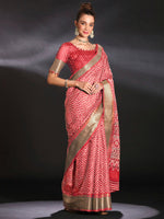 Thumbnail for NOZ2TOZ Women's Art Silk Red Printed Designer Saree With Blouse Piece - Distacart