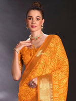 Thumbnail for NOZ2TOZ Women's Art Silk Yellow Printed Designer Saree With Blouse Piece - Distacart