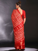 Thumbnail for NOZ2TOZ Women's Art Silk Red Printed Designer Saree With Blouse Piece - Distacart