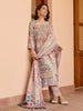 Lorenvalley Cream Cotton Printed Kurta Set - Distacart