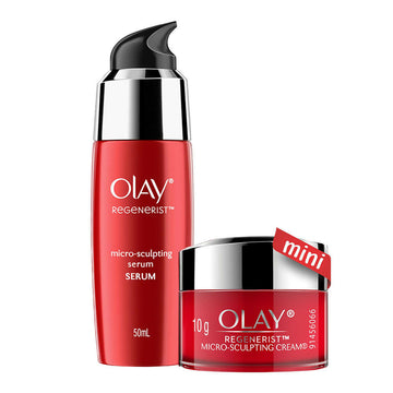 Olay Regenerist Micro-sculpting Cream Mini and Regenerist Anti-ageing Serum Combo - Distacart