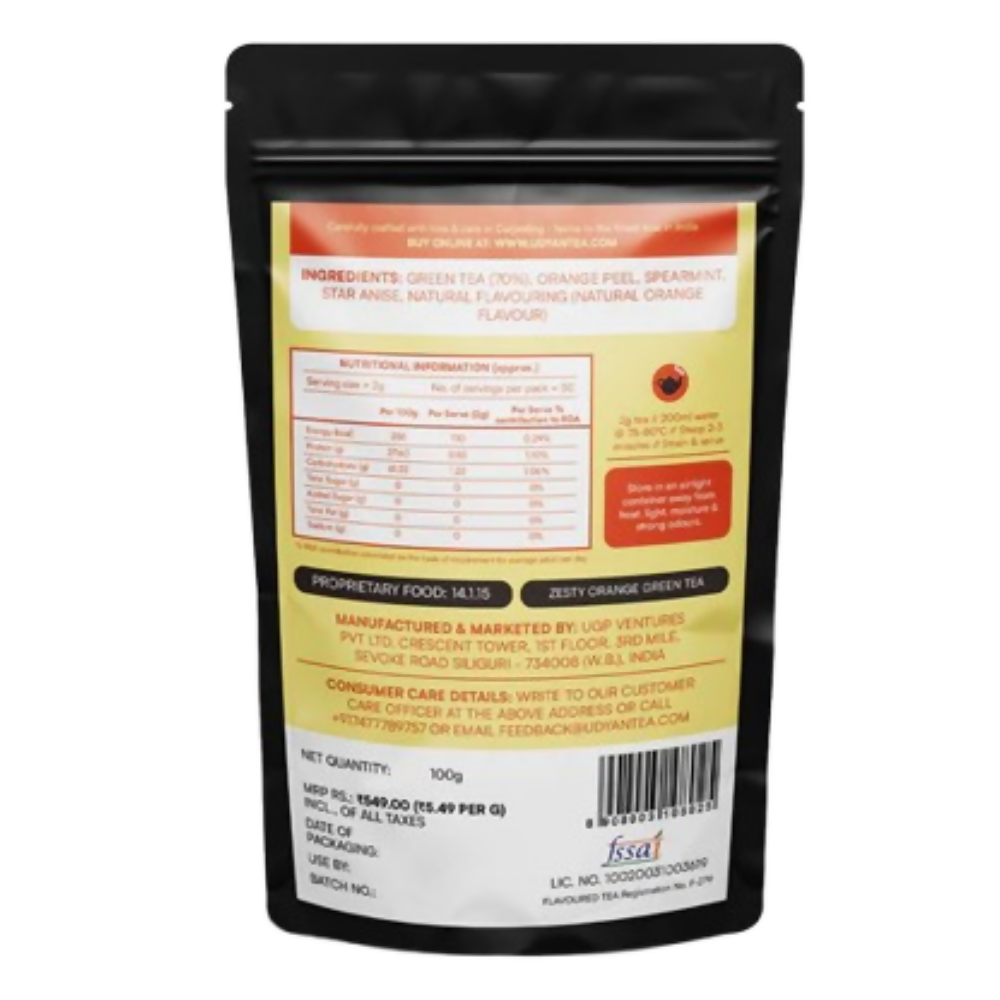 Udyan Tea Zesty Orange Green Tea - Dista