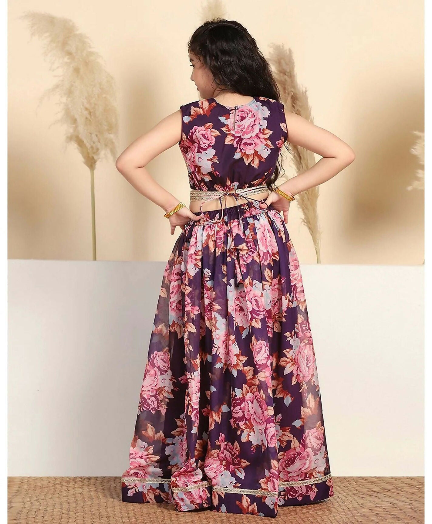 Joban Fashion Girl's Wine Color Lehenga Choli