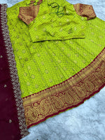 Thumbnail for Teeya Creation New Womens Latest Embroidered Designer Lehenga Choli Set - Parrot-Green - Dista