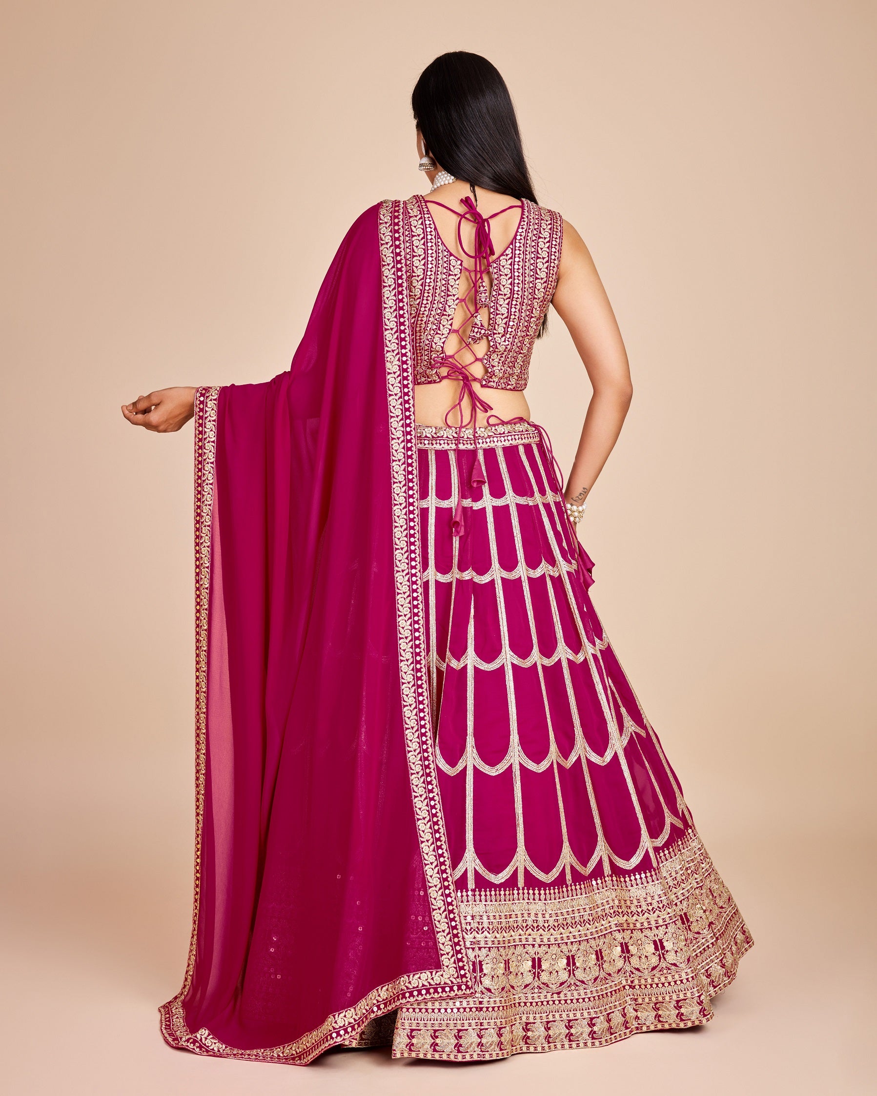 Lehenga Mart Designer Wedding Lehenga Choli For Women - Pink - Distacart