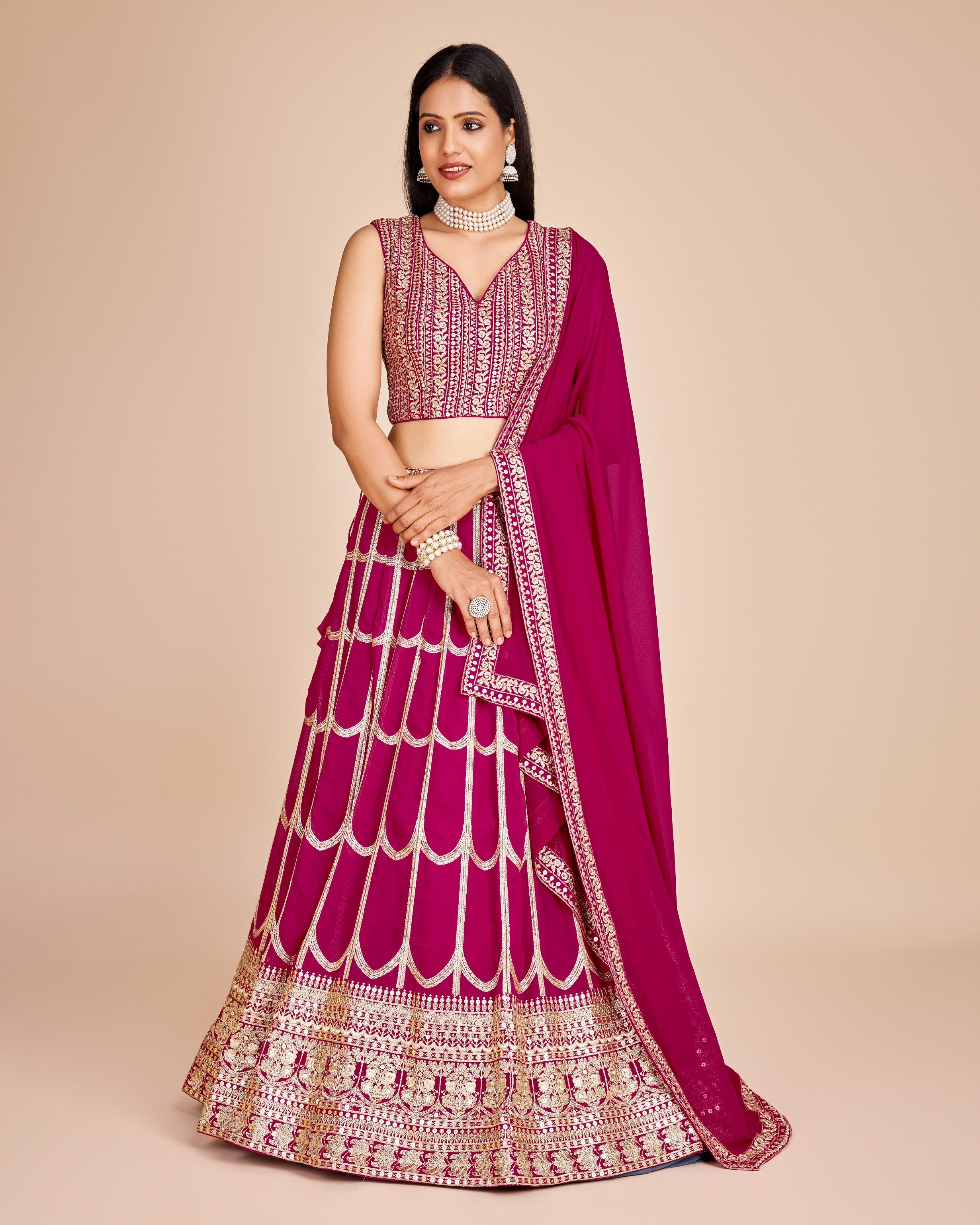Lehenga Mart Designer Wedding Lehenga Choli For Women - Pink - Distacart