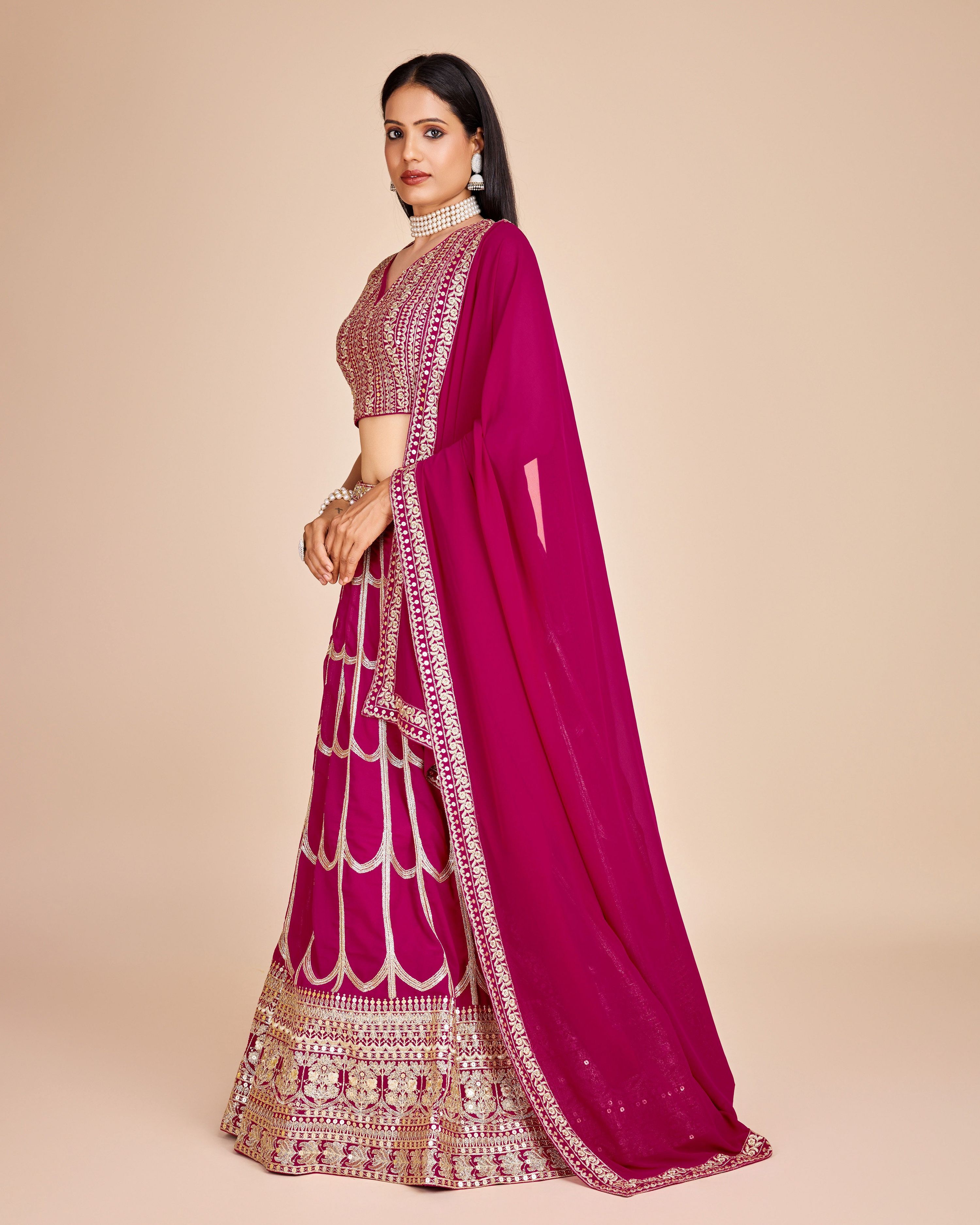 Lehenga Mart Designer Wedding Lehenga Choli For Women - Pink - Distacart