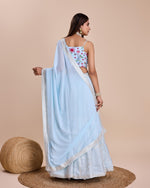 Thumbnail for Lehenga Mart Designer Wedding Lehenga Choli For Women - Sky Blue - Distacart