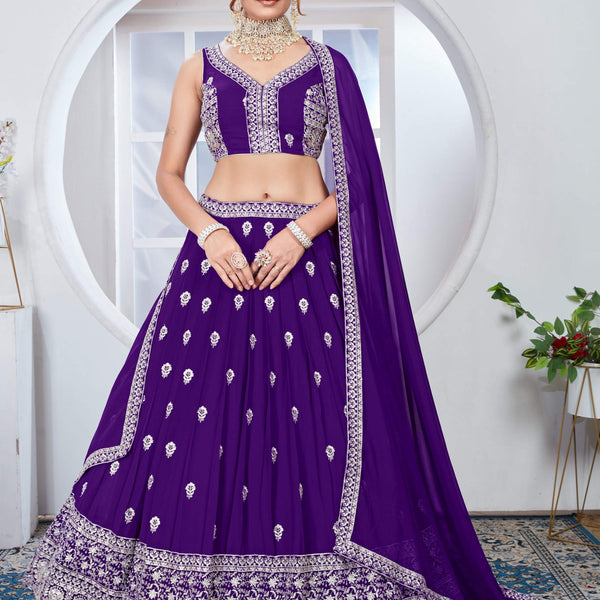 Lehenga Mart Designer Wedding Lehenga Choli For Women - Blue - Distacart