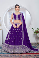 Thumbnail for Lehenga Mart Designer Wedding Lehenga Choli For Women - Blue - Distacart