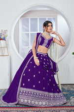 Thumbnail for Lehenga Mart Designer Wedding Lehenga Choli For Women - Blue - Distacart