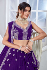 Thumbnail for Lehenga Mart Designer Wedding Lehenga Choli For Women - Blue - Distacart