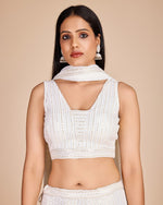 Thumbnail for Lehenga Mart Designer Wedding Lehenga Choli For Women - White - Distacart