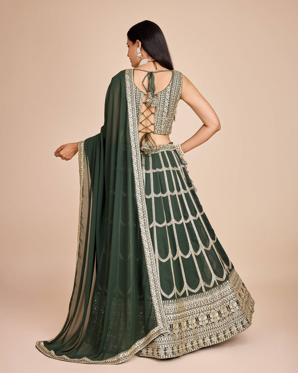 Lehenga Mart Designer Wedding Lehenga Choli For Women - Green - Distacart