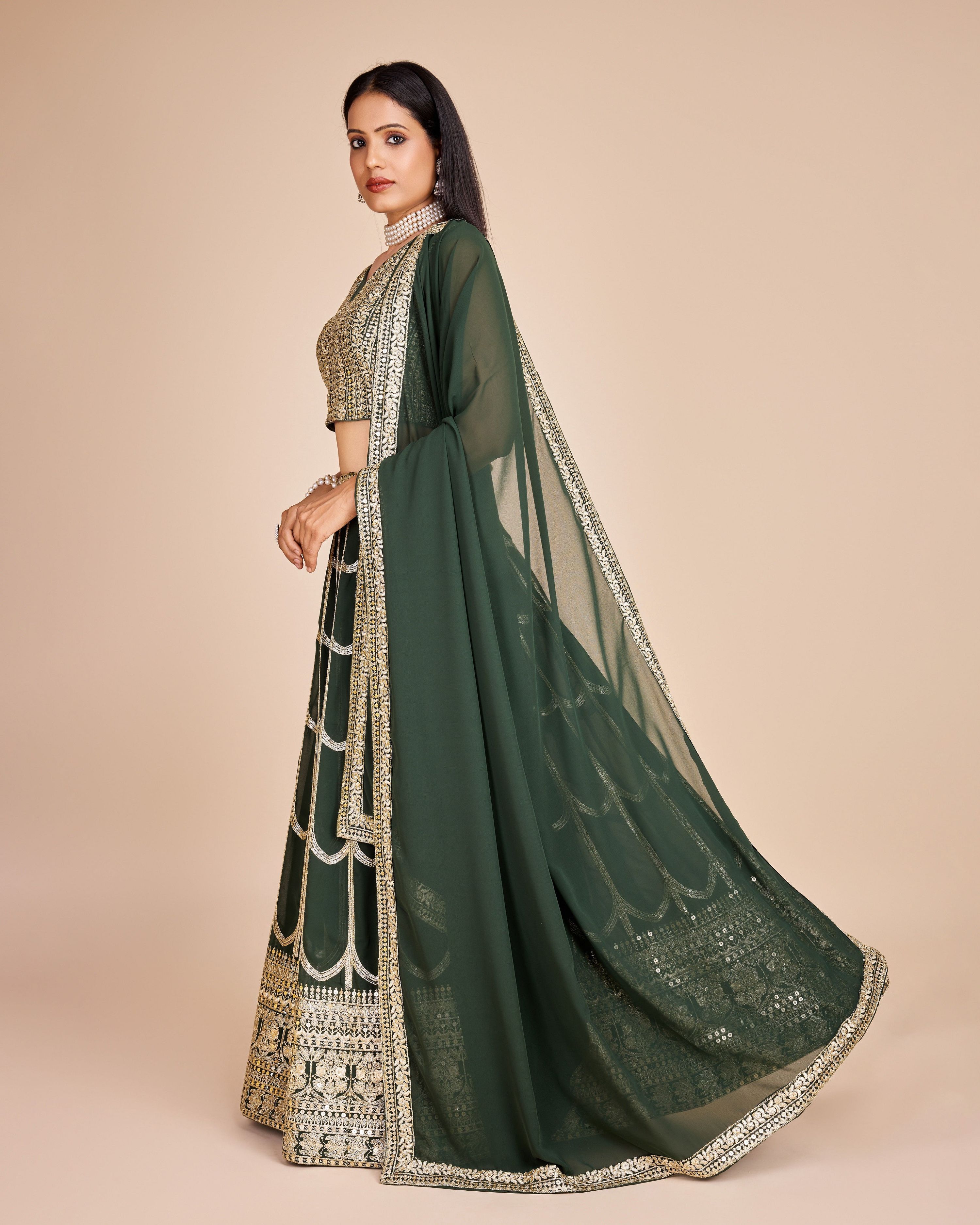 Lehenga Mart Designer Wedding Lehenga Choli For Women - Green - Distacart
