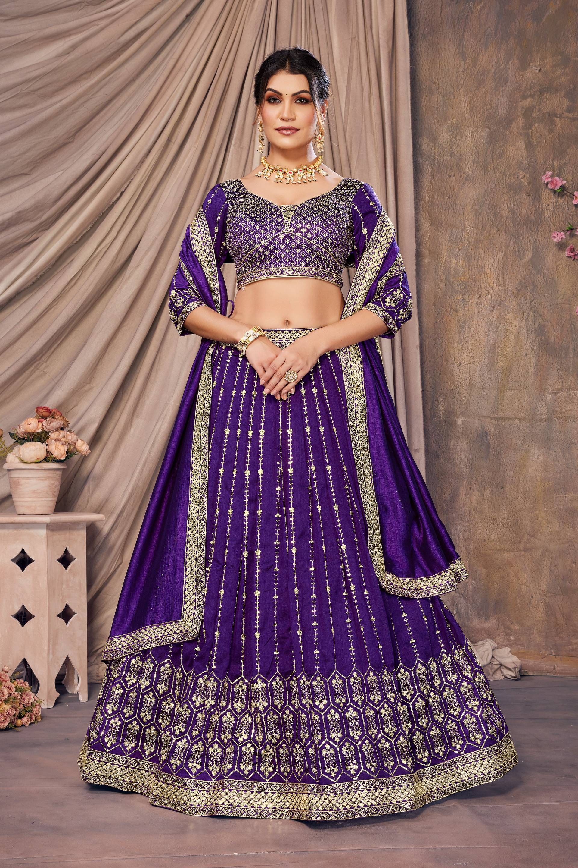 Lehenga Mart Designer Wedding Lehenga Choli For Women - Blue - Distacart