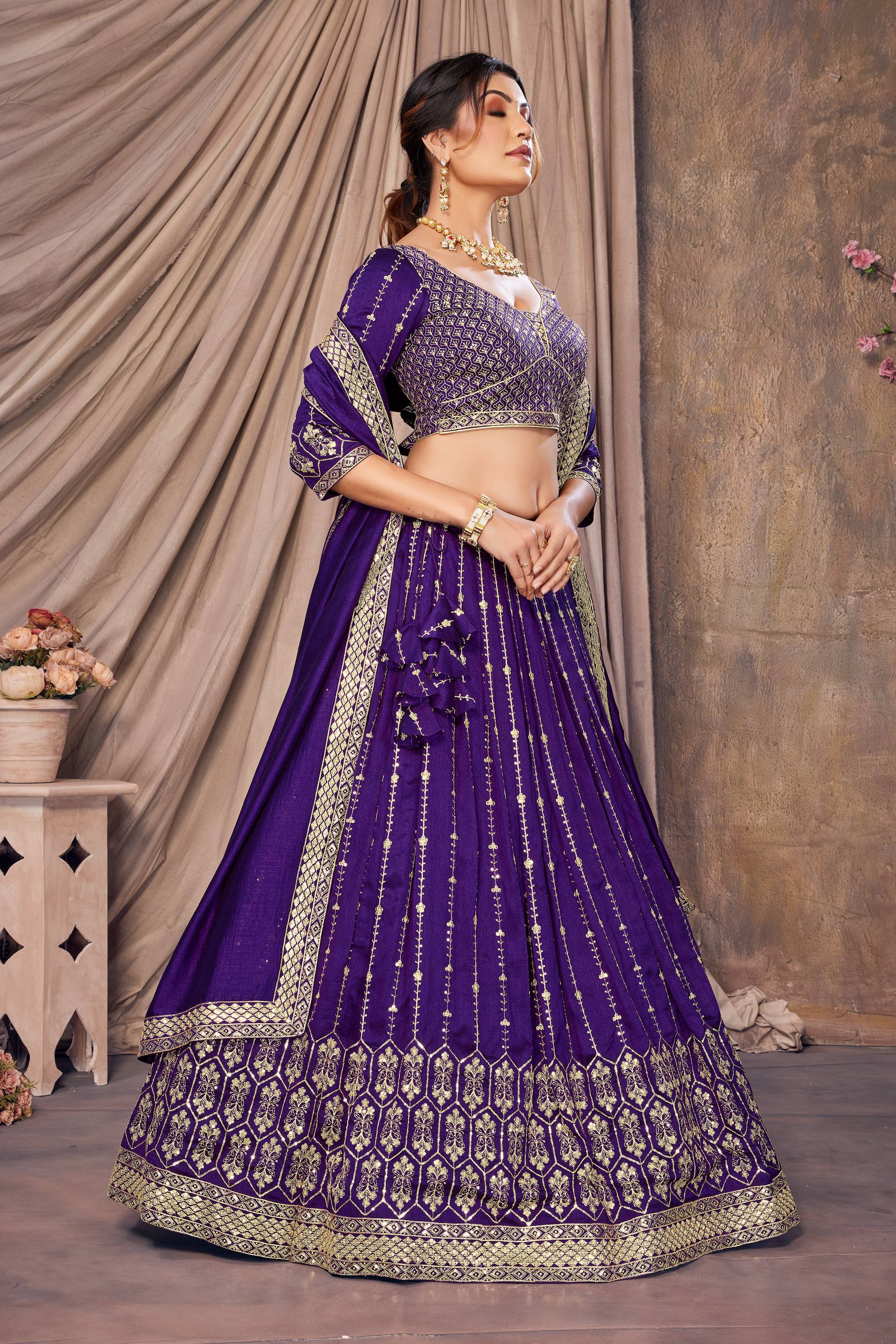 Lehenga Mart Designer Wedding Lehenga Choli For Women - Blue - Distacart