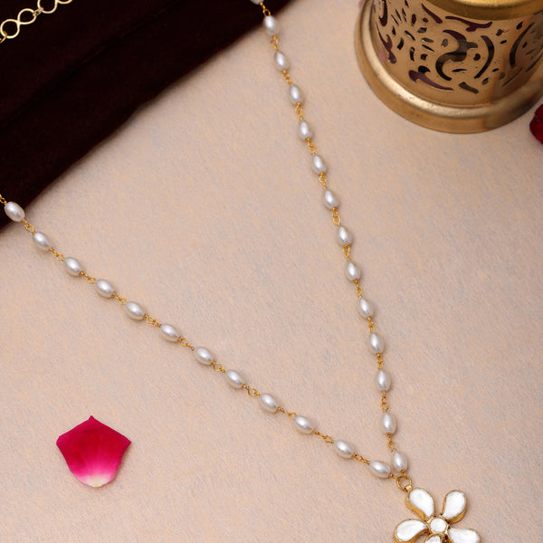 Ruby Raang Gold Flower Kundan Necklace
