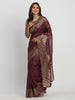Shree Shyam Fashion Linen Cotton Purple Saree - Distacart