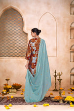 Thumbnail for BulBul Shehnaaz Rust Hand Work Kurta Set With Dupatta