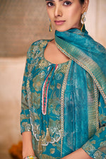Thumbnail for BulBul Shehnaaz Rama Hand Work Kurta Set with Dupatta