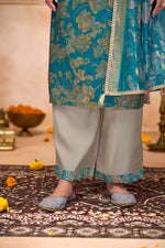 Thumbnail for BulBul Shehnaaz Rama Hand Work Kurta Set with Dupatta