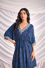 Thumbnail for BulBul Women Blue Bandhani Printed Co-ord Set