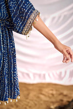 Thumbnail for BulBul Women Blue Bandhani Printed Co-ord Set