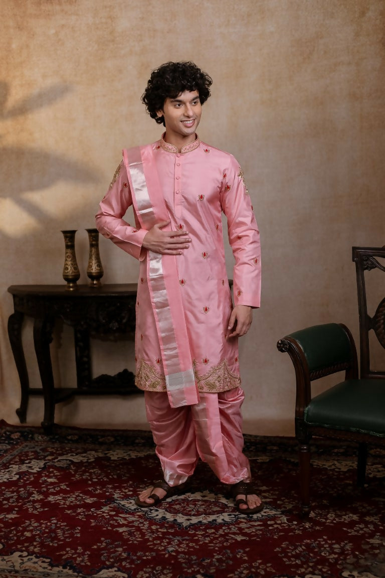 Kanjivaram Pattu Pink Srinivasa Kanjivaram By Hilo Design - Distacart