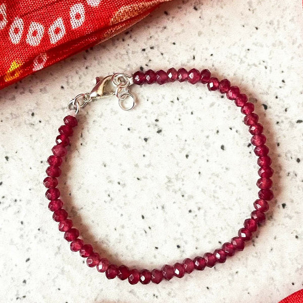 Joban Fashion Pink Glass Glass Beads Trendy Bracelets