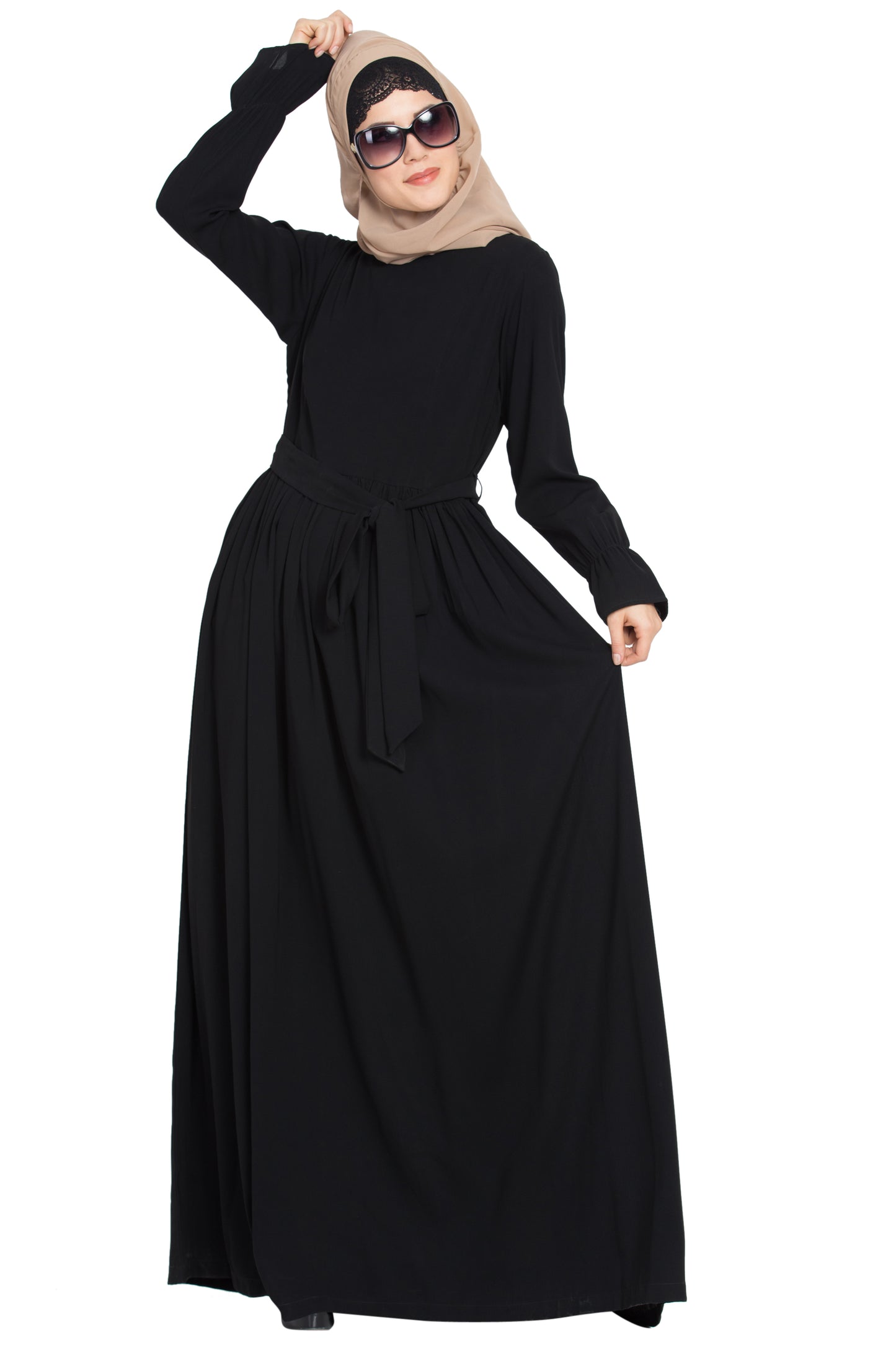 Bashariya Abaya Dress With Double Layers Of Bell Sleeves - Distacart