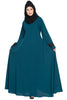Bashariya Umbrella Flare Abaya With Lacework On Sleeves - Distacart