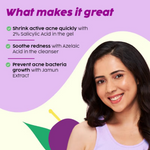 Thumbnail for PLIX The Plant Fix Salicylic Acid Face Cleanser & Spot Corrector Gel Combo - Distacart