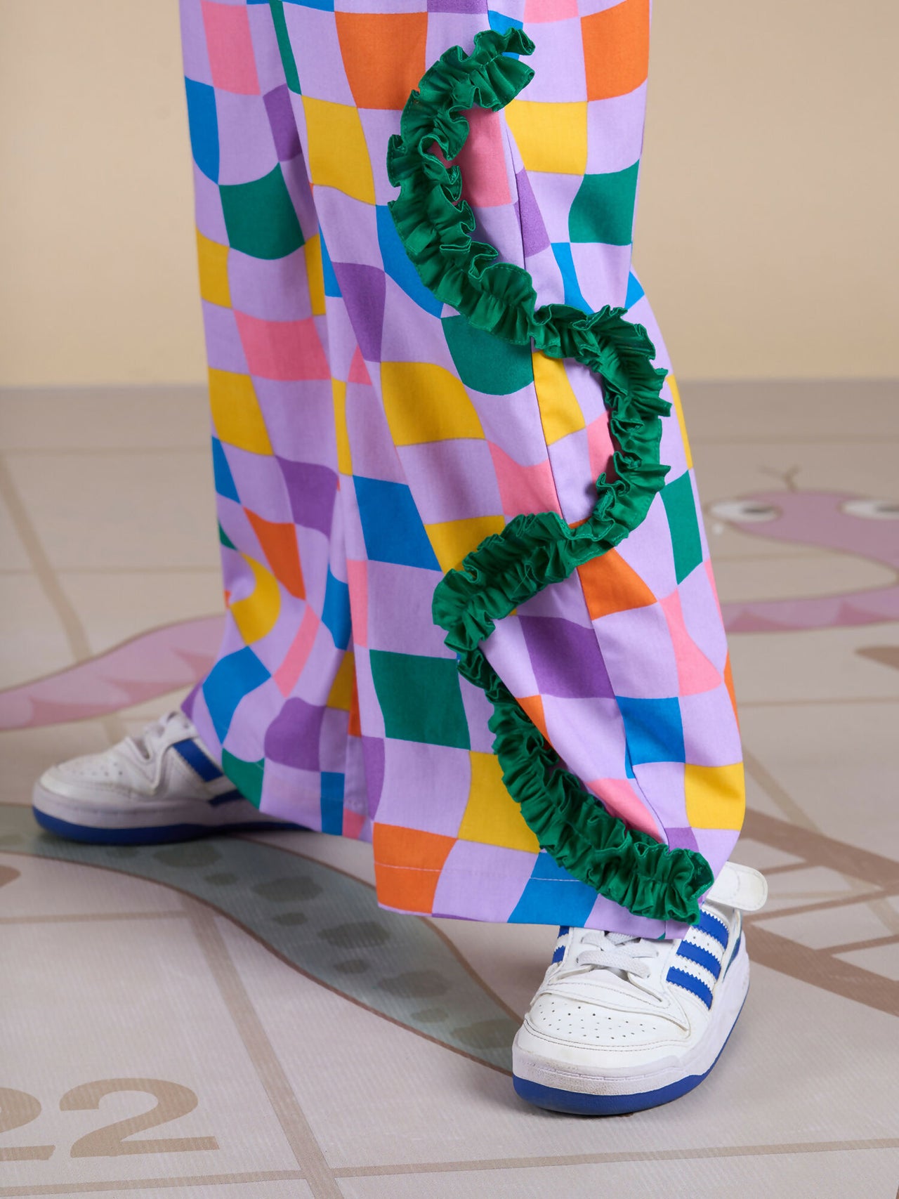 Snakes and Ladders Girls Multi Color Rotary Print Jumpsuit from Siblings Collection - Distacart
