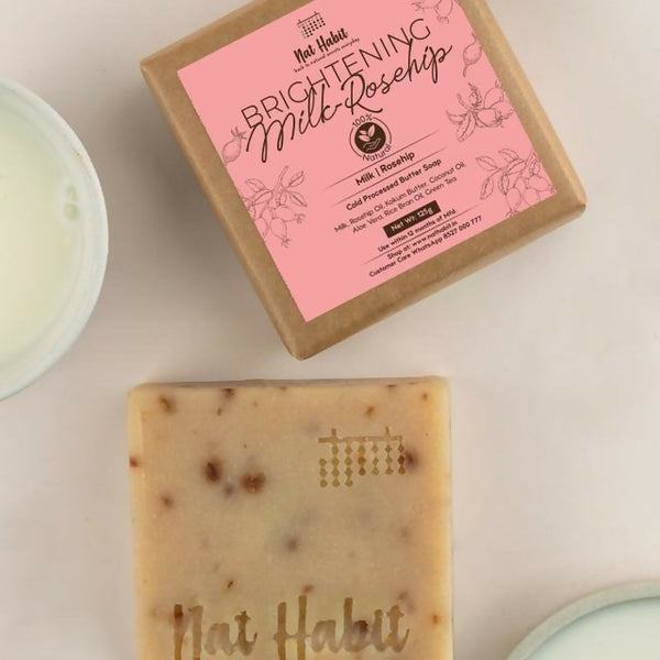 Nat Habit Cold Processed Brightening Milk-Rosehip Soap - Distacart