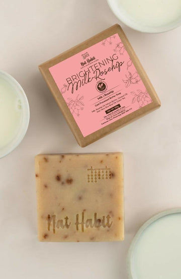 Nat Habit Cold Processed Brightening Milk-Rosehip Soap - Distacart