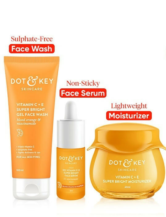 Dot & Key Vitamin C + E CSM (Cleanser, Serum, Moisturizer) Routine Combo - Distacart