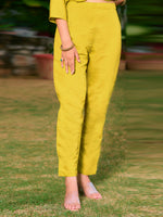 Thumbnail for Full Front Embroidered Kurta With Pant & Embroidered Organza Dupatta, Yellow - Hiral Fashion - Distacart