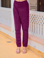 Thumbnail for Embroidered Kurta With Pant & Embroidered Organza Dupatta, Purple - Hiral Fashion - Distacart