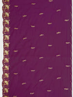 Thumbnail for Embroidered Kurta With Pant & Embroidered Organza Dupatta, Purple - Hiral Fashion - Distacart