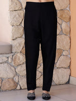 Thumbnail for Pakistani Sequined Embroidered Kurta With Pant & Dupatta, Black - Hiral Fashion - Distacart