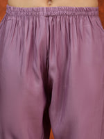 Thumbnail for Sequined Embroidered Kurta With Pant & Floral Printed Dupatta, Lavender - Hiral Fashion - Distacart